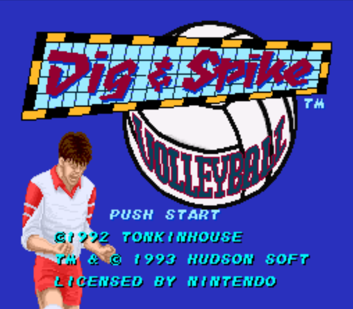 Dig and Spike Volleyball Title Screen